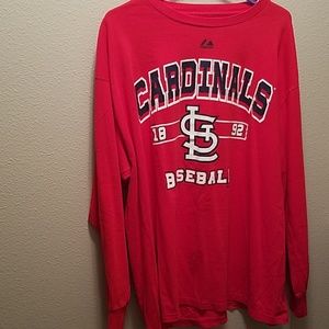 Men's St. Louis Cardinals Red Long Sleeved shirt
